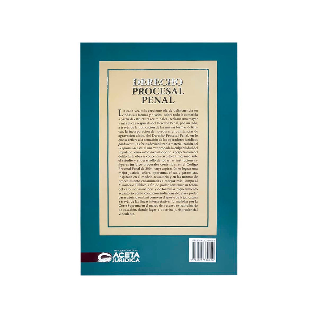 Contracubierta del  libro Derecho Procesal Penal.