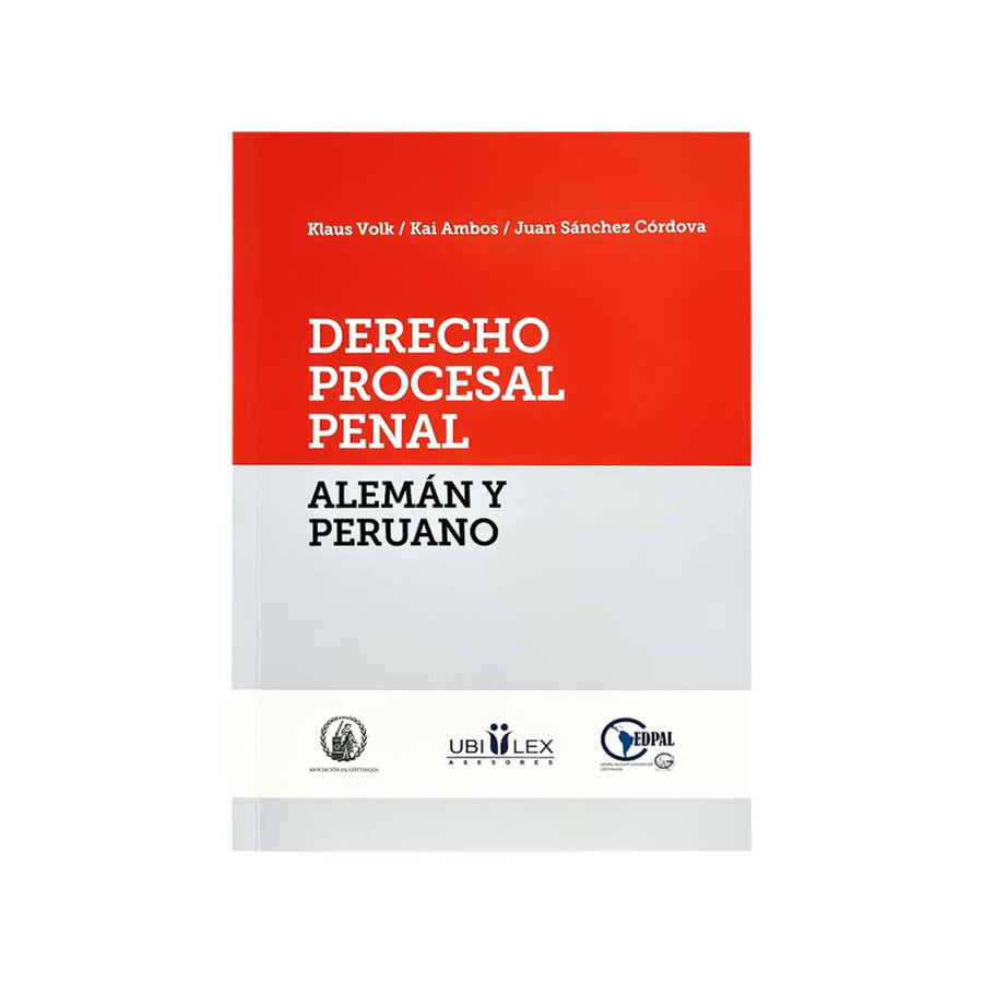 Cubierta del libro Derecho Procesal Penal Alemán y Peruano.