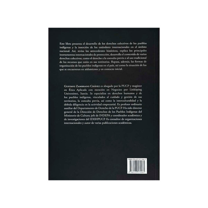 Contracubierta del libro Derecho Colectivos de Pueblos Indígenas.