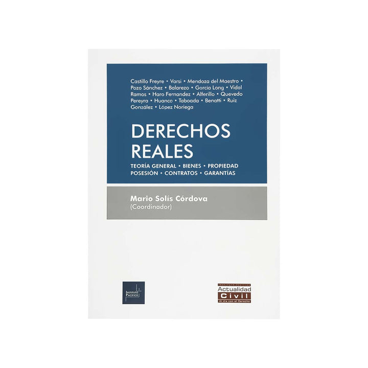 Cubierta del libro Derechos Reales - Teoría General, Bienes, Propiedad, Posesión, Contratos, Garantías.