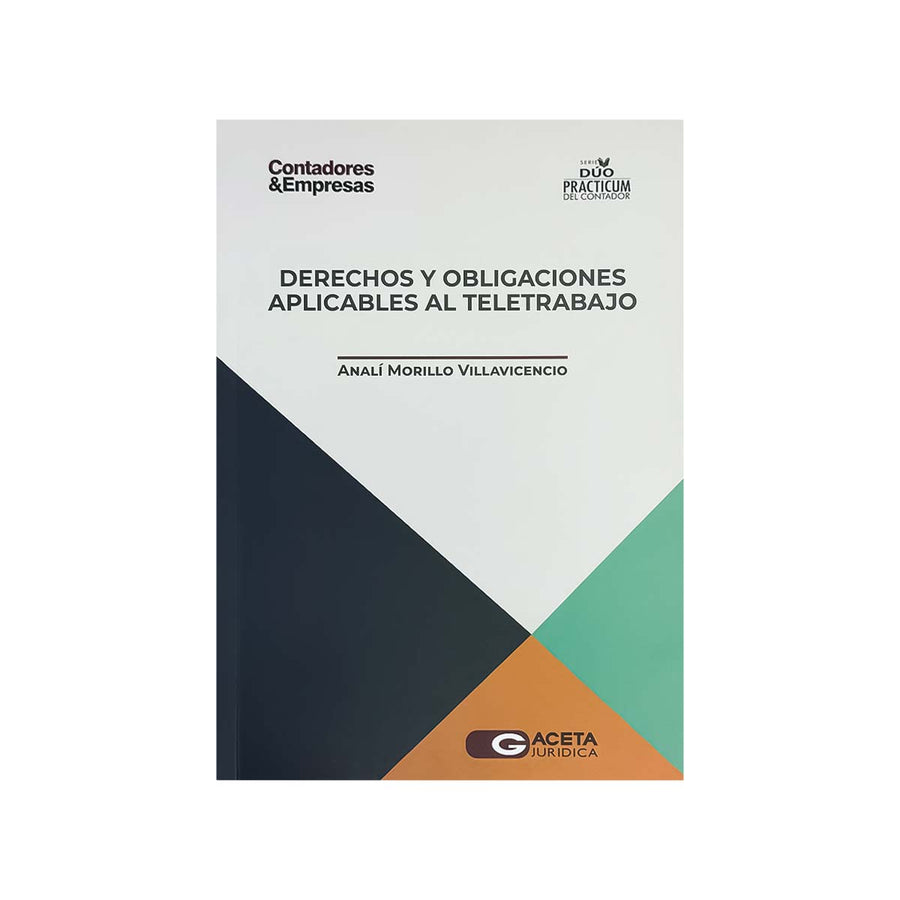 Cubierta del libro Derechos y Obligaciones Aplicables al Teletrabajo.