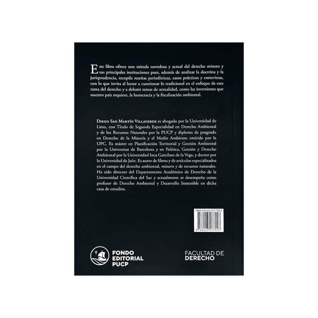 Contracubierta del libro El Derecho Minero, de Diego San Martín Villaverde.