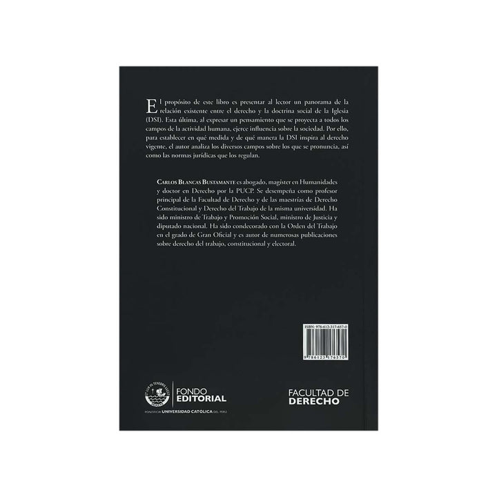 Contracubierta del libro El Derecho y la Doctrina Social de la Iglesia.