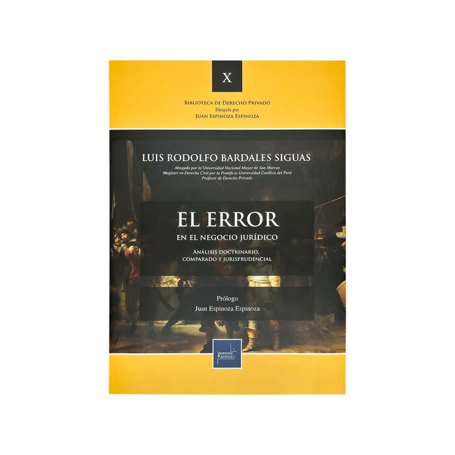 Cubierta del libro El Error en el Negocio Jurídico.