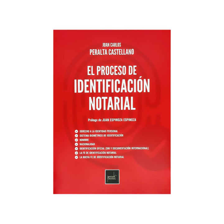 Cubierta del libro El proceso de Identificación Notarial.