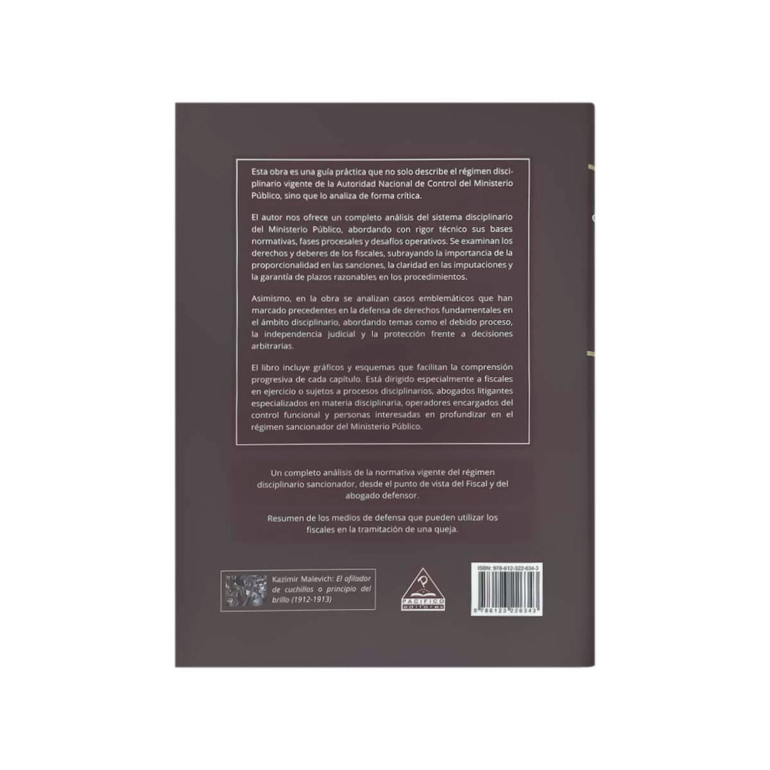Contracubierta del libro El Régimen Disciplinario de los Fiscales.