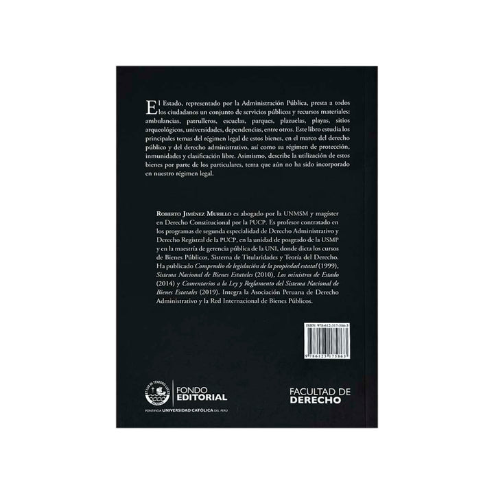 Contracubierta del libro El Régimen Legal de los Bienes Del Estado.