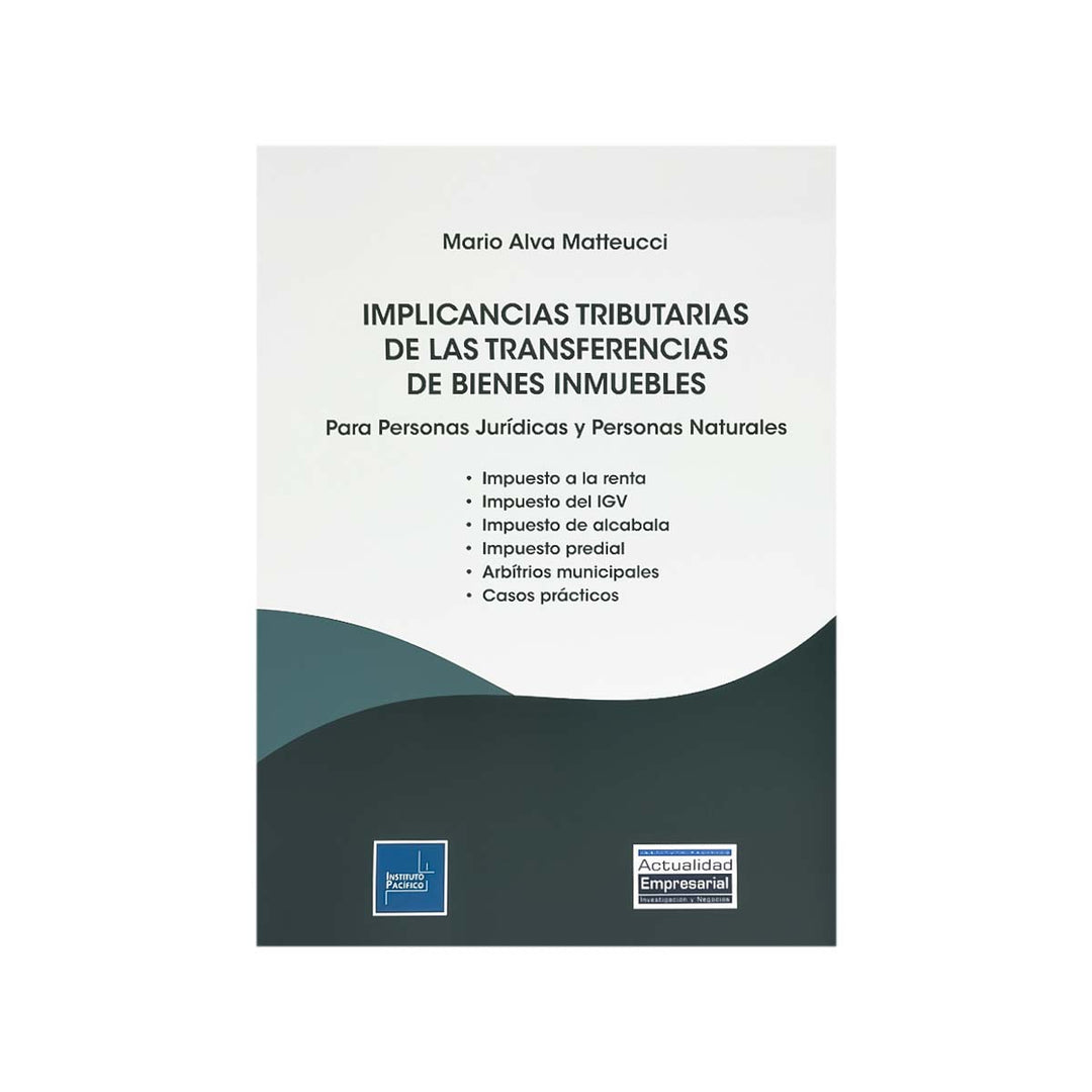 Cubierta del libro Implicancias Tributarias de las Transferencias de Bienes Inmuebles.