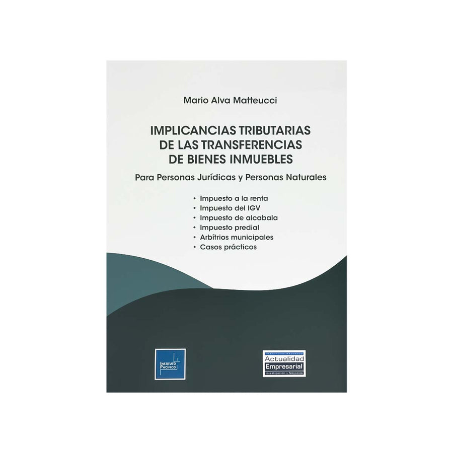 Cubierta del libro Implicancias Tributarias de las Transferencias de Bienes Inmuebles.