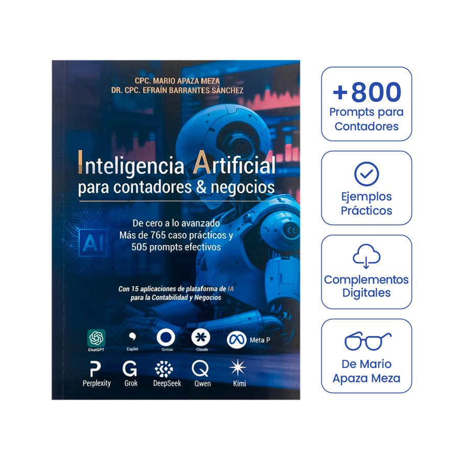 Cubierta del libro Inteligencia Artificial para Contadores y Negocios.