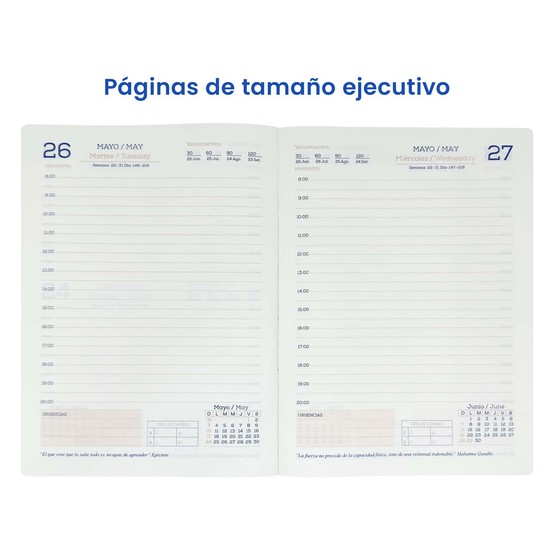 Páginas de Agenda Ejecutiva 2026 + Grabado Personalizado.