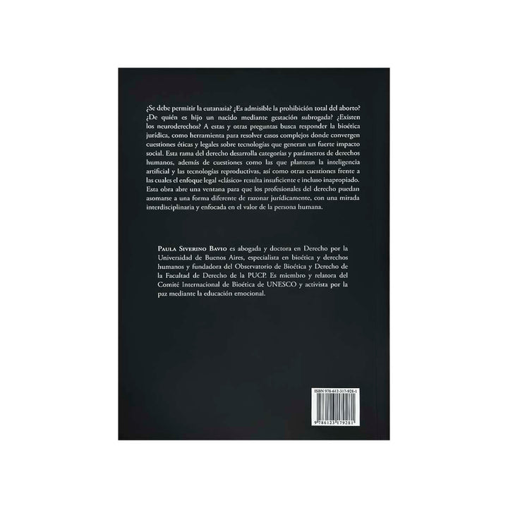 Contracubierta del libro Introducción a la Bioética Jurídica.
