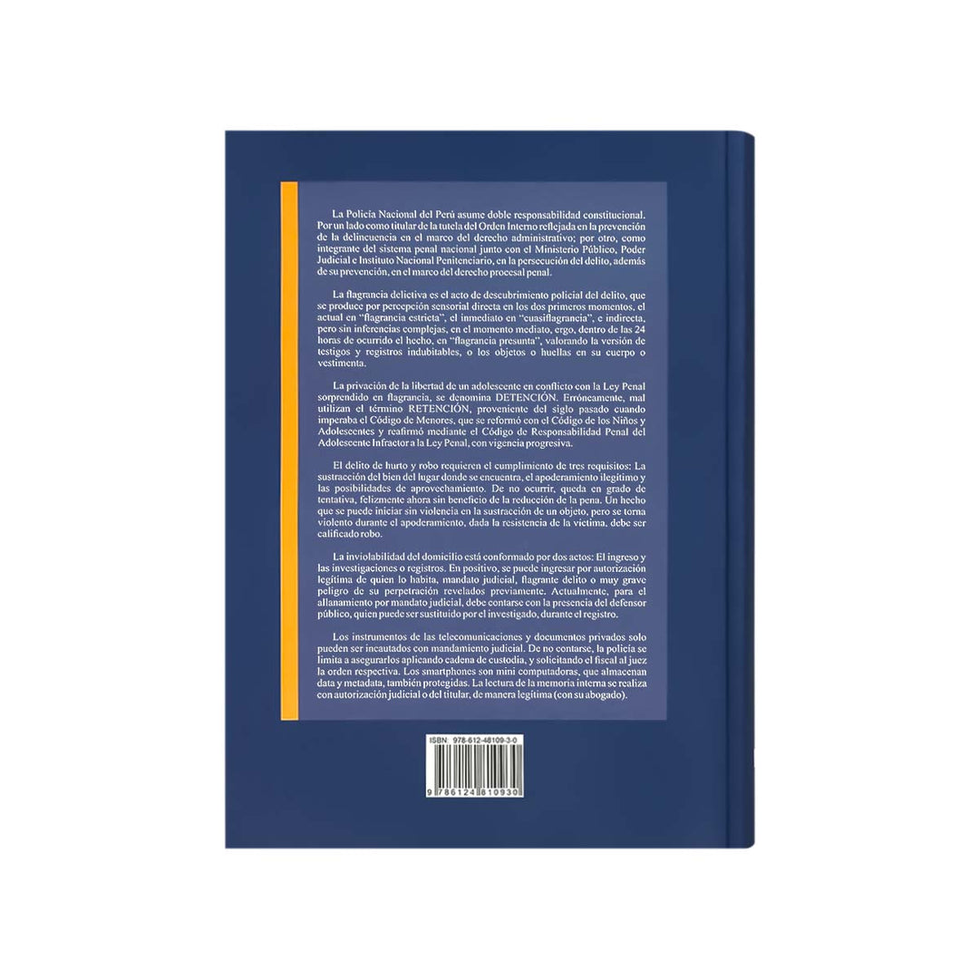 Contracubierta del libro Investigación Criminal: Métodos General y Especial, Adecuado a la Ley 32130.