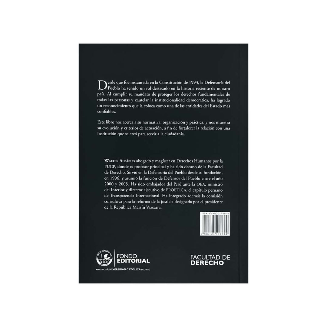 Contracubierta del libro La Defensoría del Pueblo en el Perú y en el Mundo.