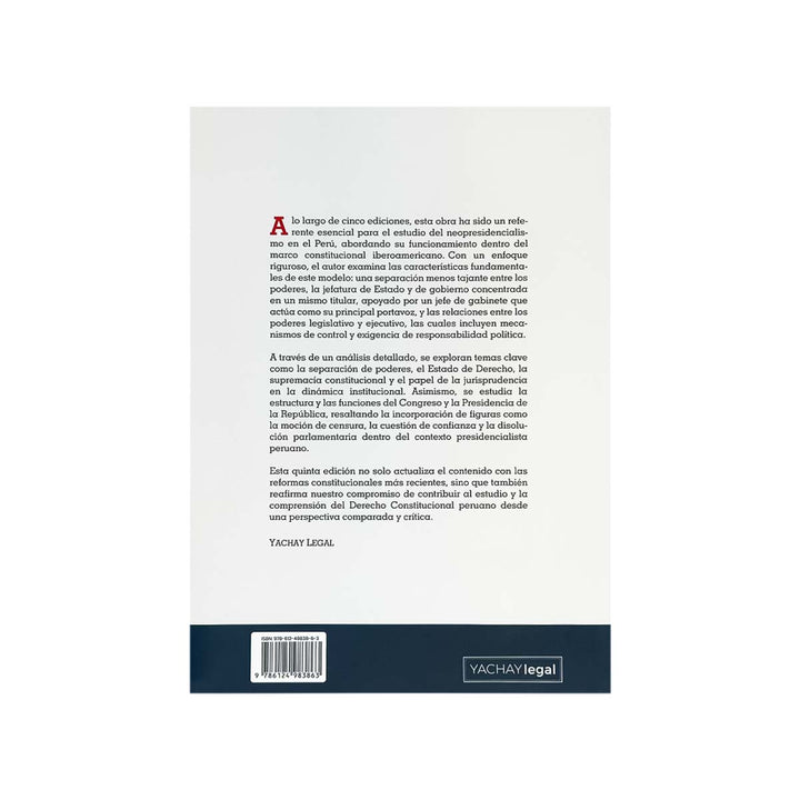 Contracubierta del libro El Neopresidentismo.