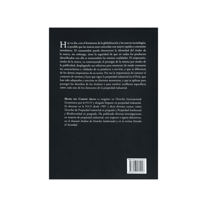 Contracubierta del libro La Protección Jurídica de los Signos Distintivos: Marcas, Nombres y Lemas Comerciales.