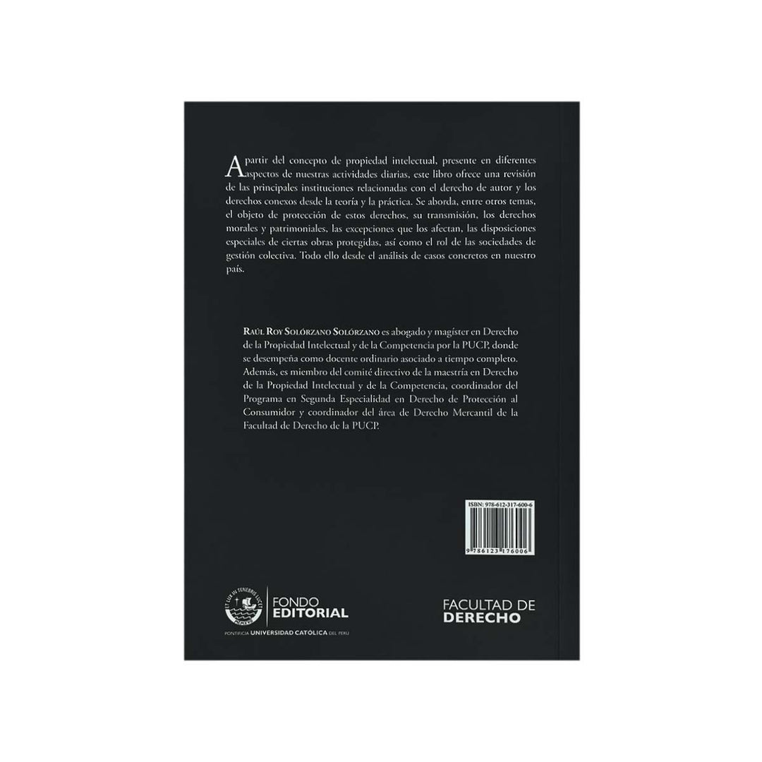 Contracubierta del libro La Protección Jurídica del Derecho de Autor y de los Derechos Conexos.