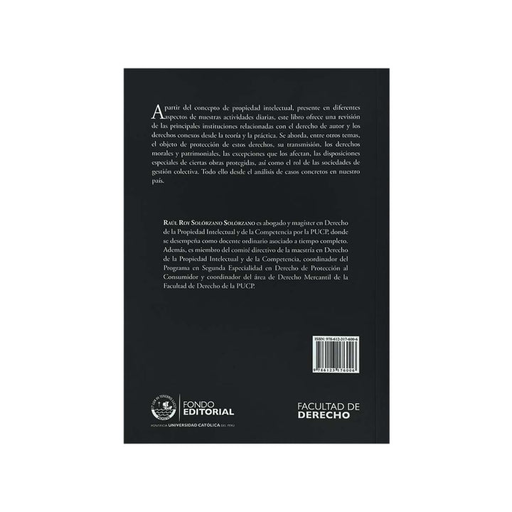 Contracubierta del libro La Protección Jurídica del Derecho de Autor y de los Derechos Conexos.