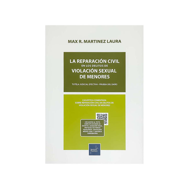 Cubierta del  libro La Reparación Civil en los Delitos de Violación Sexual de Menores.