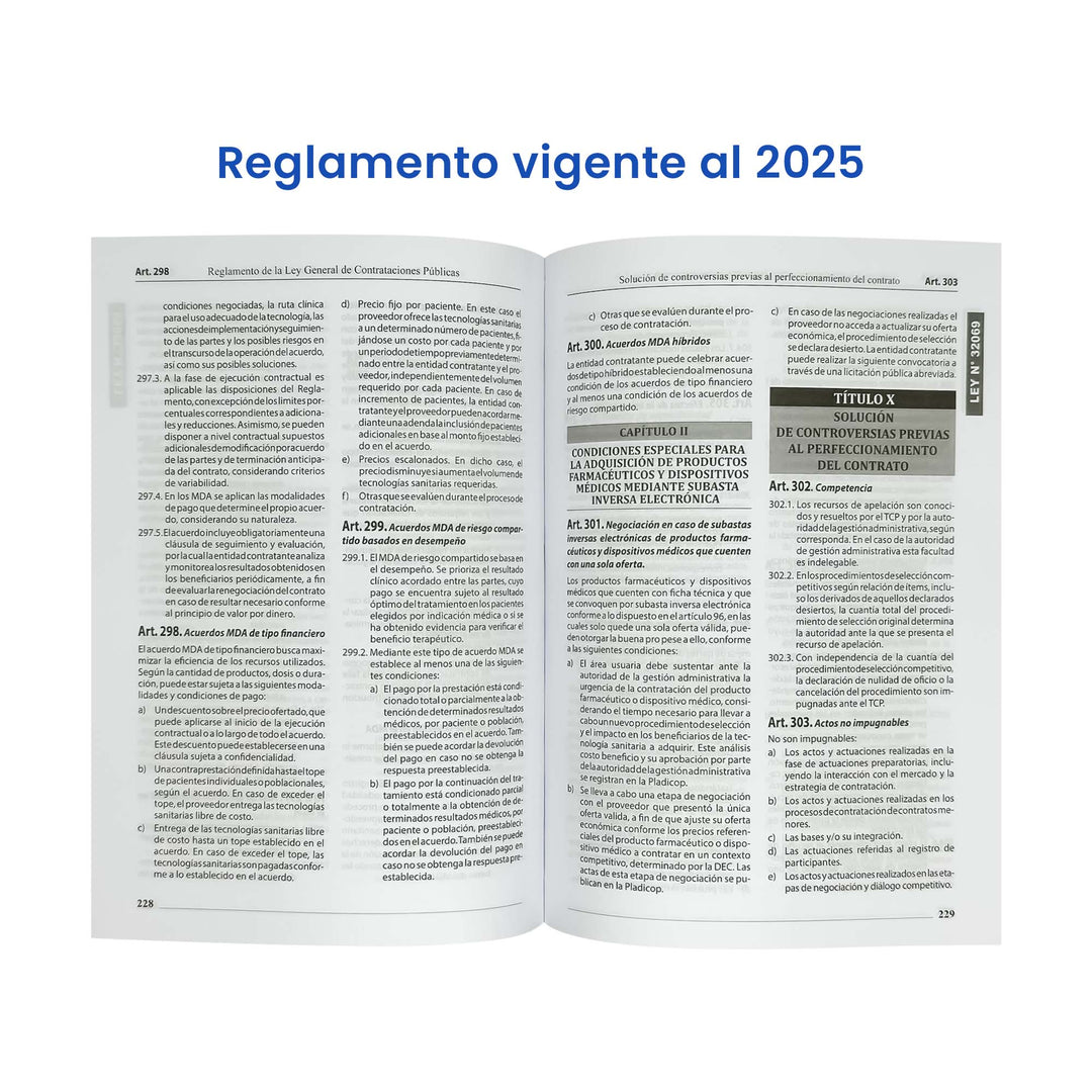 Libro del reglamento de la Ley General de Contrataciones Públicas, D.S. 344 009-2025-EF.