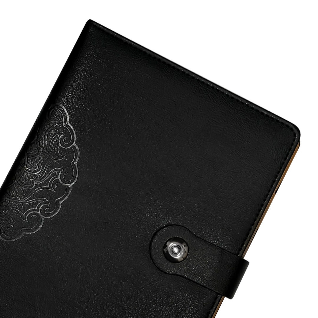 Libreta Ejecutiva Pioner Negra con Mandala + Grabado + 100 Hojas de Repuesto