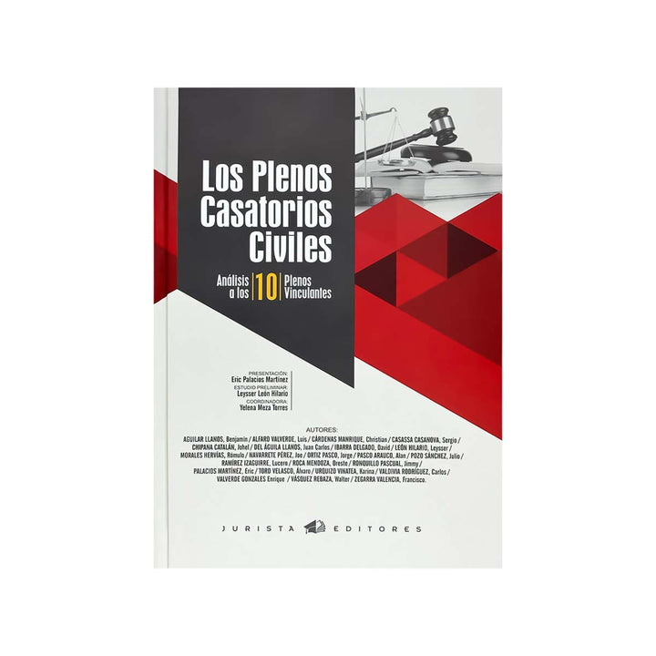 Cubierta del  libro Los Plenos Casatorios Civiles: Análisis a los 10 Plenos Vinculantes.