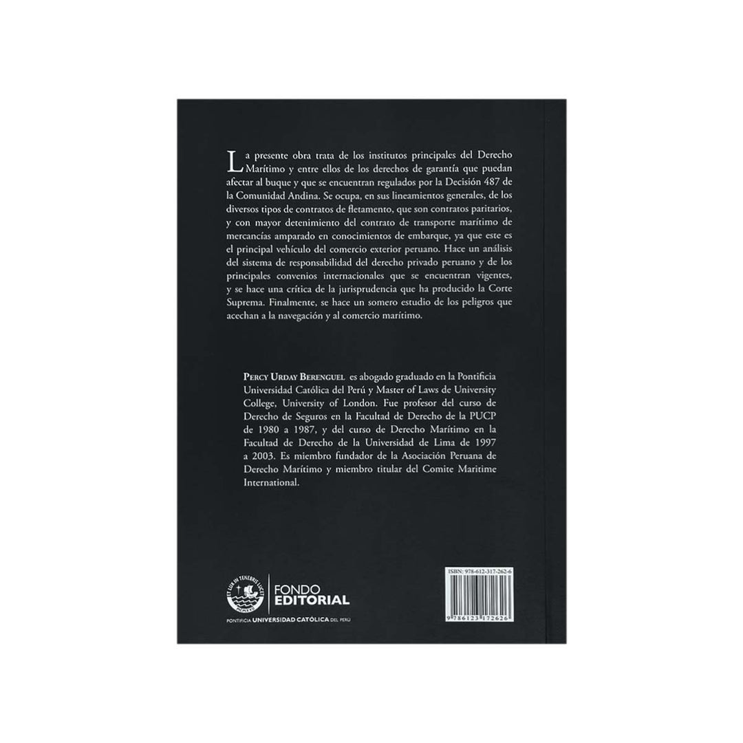 Contracubierta del libro Manual de Derecho Marítimo.