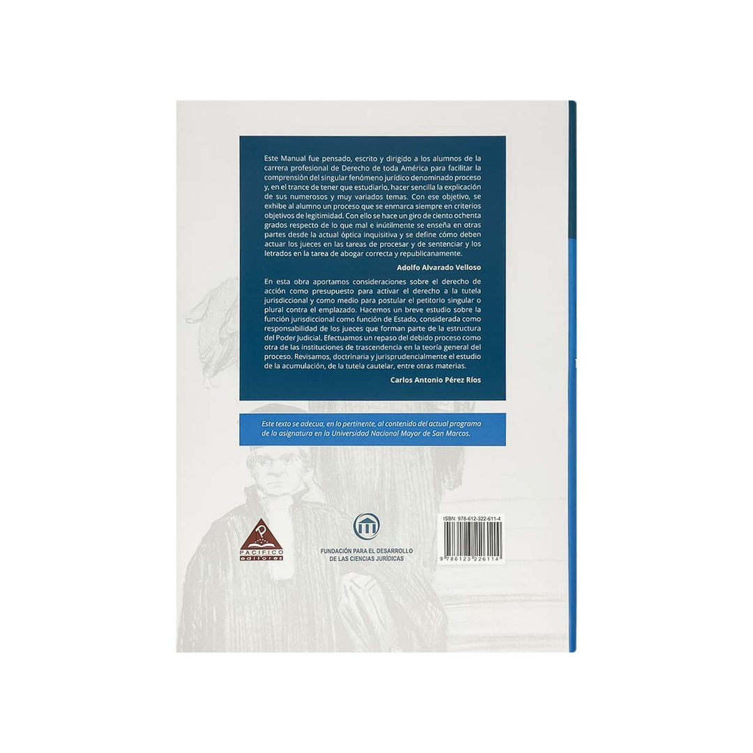 Contracubierta del libro Manual de Derecho Procesal.