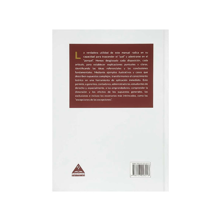 Contracubierta del libro Manual de Detracciones, Retenciones y Percepciones.
