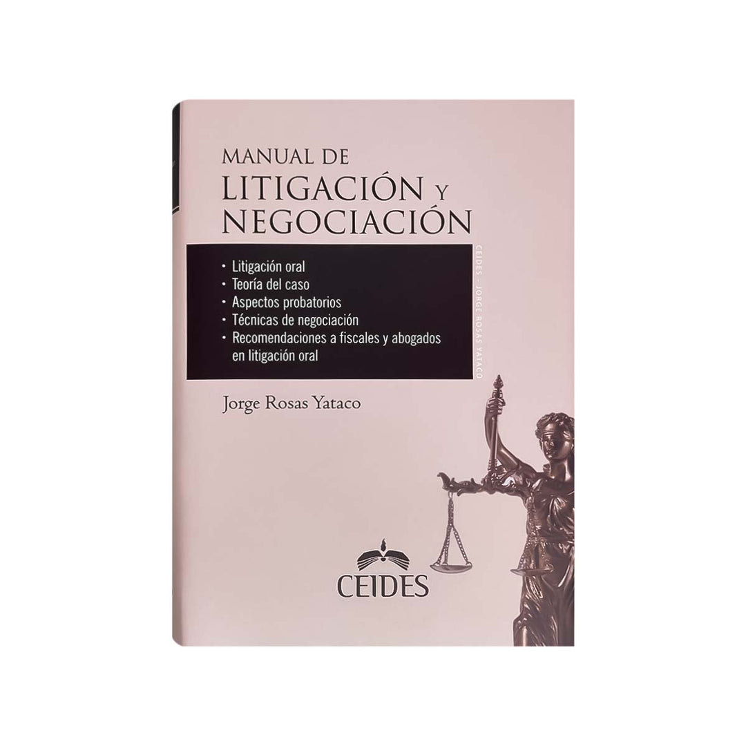 Cubierta del libro Manual de Litigación y Negociación.