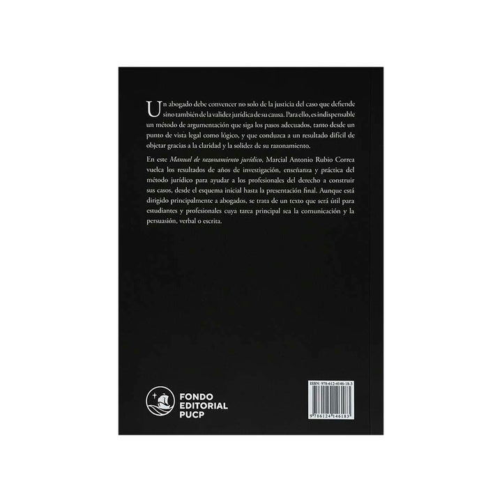 Contracubierta del libro Manual de Razonamiento Jurídico.