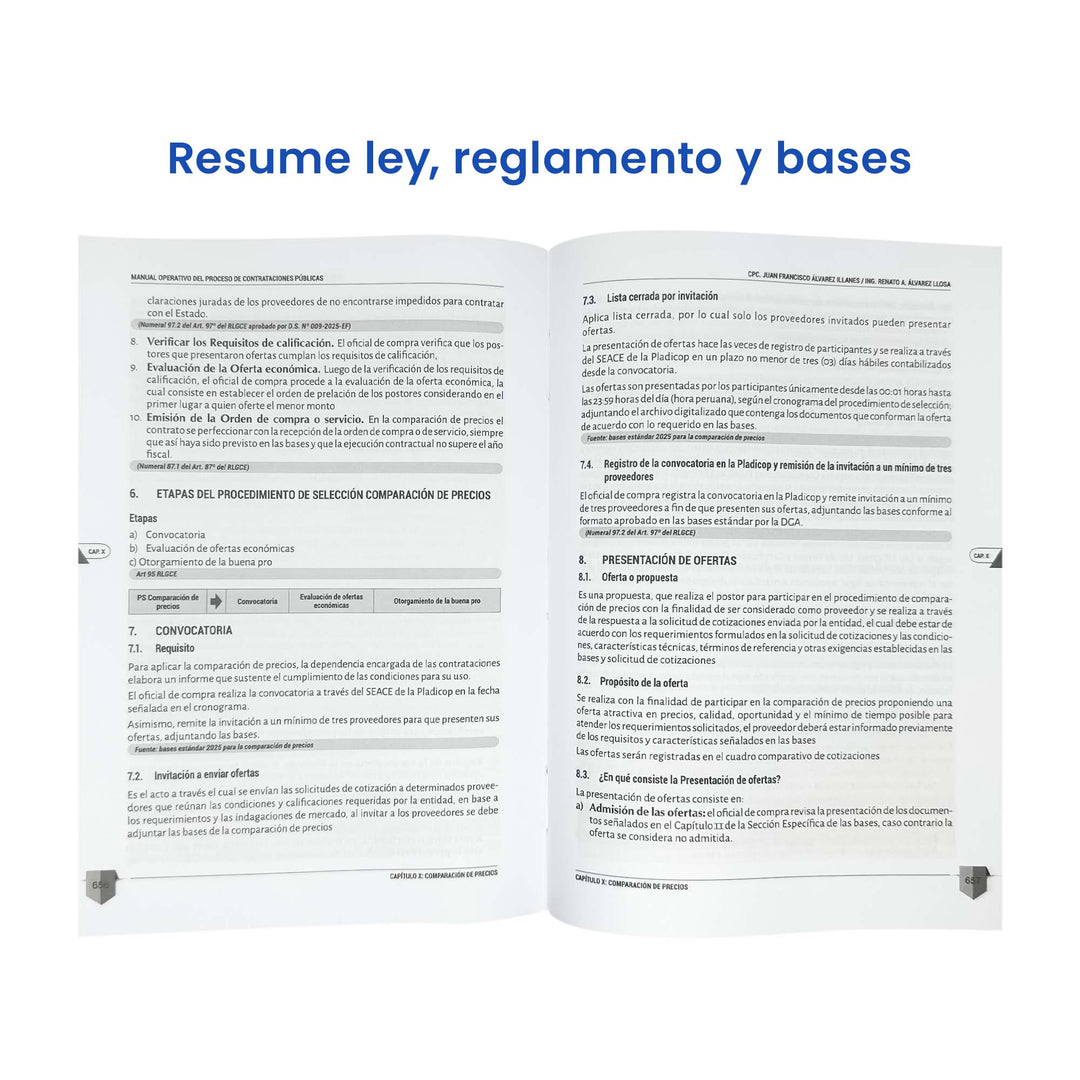 Manual Operativo de Contrataciones Públicas 2025: Comentarios, Casos Prácticos y Cuadros Explicativos