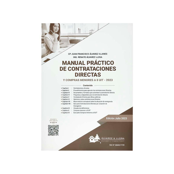 Cubierta del libro Manual Práctico de Contrataciones Directas y Compras Menores a las 8 UIT.