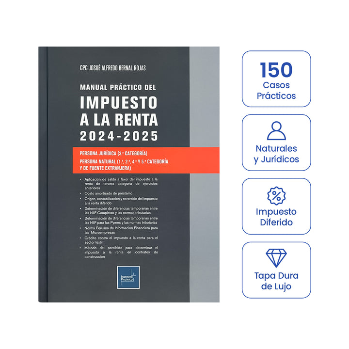 Cubierta del libro Manual Práctico del Impuesto a la Renta 2024-2025.