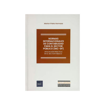 Cubierta del libro Normas Internacionales de Contabilidad para el Sector Público NICSP de Marlon Prieto Hormaza.
