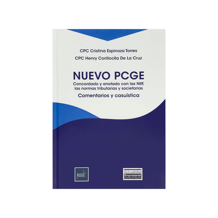 Cubierta del libro Nuevo PCGE Concordado y Anotado con las NIIF, las Normas Tributarias y Societarias.