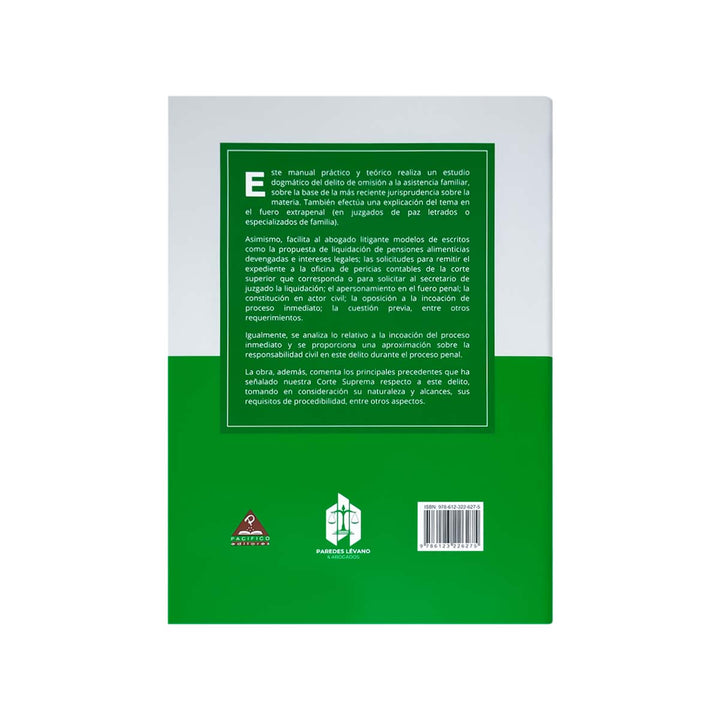 Contracubierta del libro OAF: Manual del Delito de Omisión a la Asistencia Familiar.