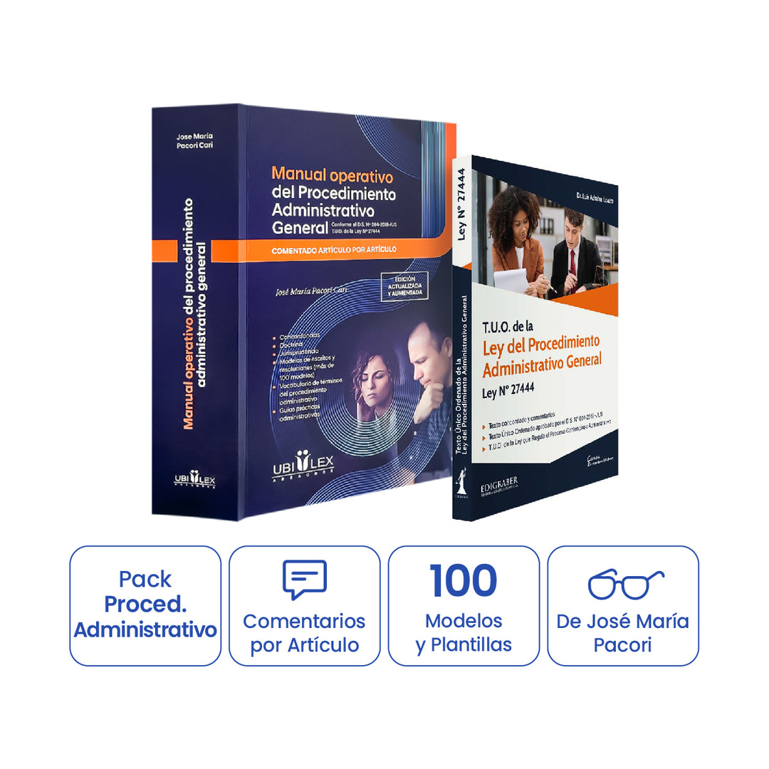 Pack Procedimiento Administrativo: Ley Comentada + Modelos