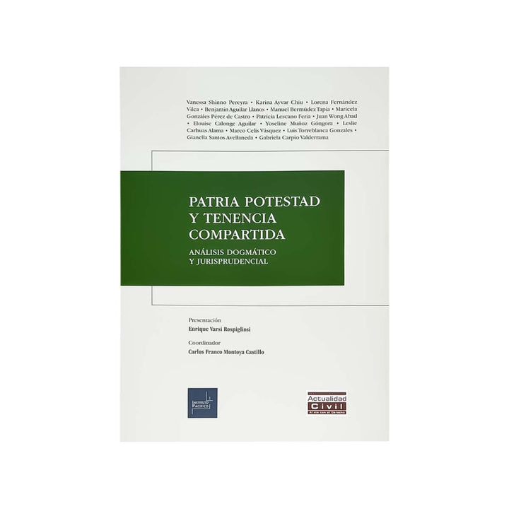 Cubierta del  libro Patria Potestad y Tenencia Compartida.