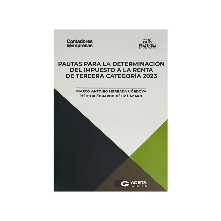 Cubierta del libro Pautas para la Determinación del Impuesto a la Renta de Terminación Categoría 2023.