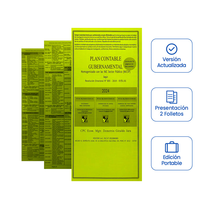 Cartilla del Plan Contable Gubernamental 2024