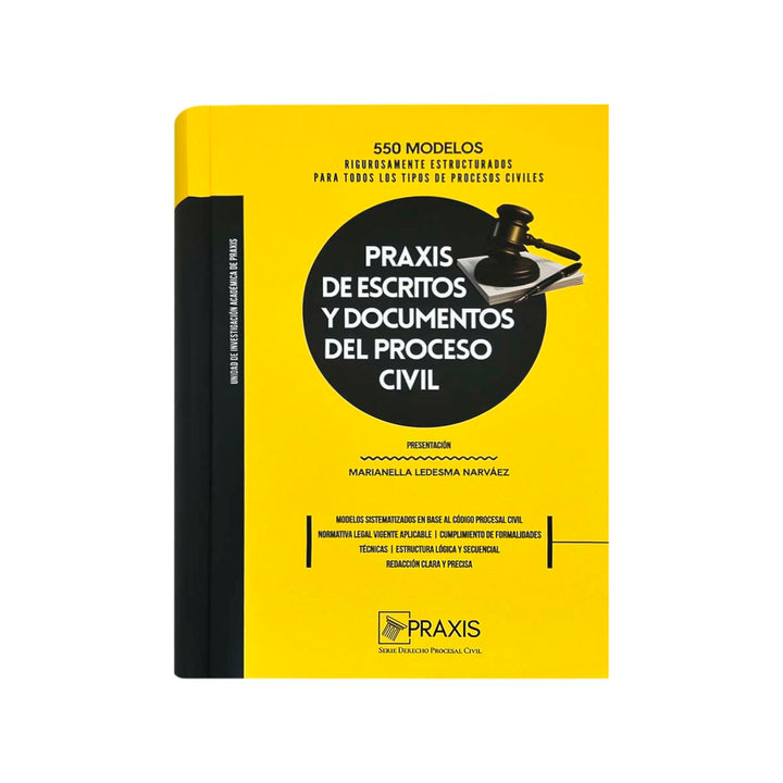 Cubierta del libro Praxis en Escritos y Documentos del Proceso Civil.