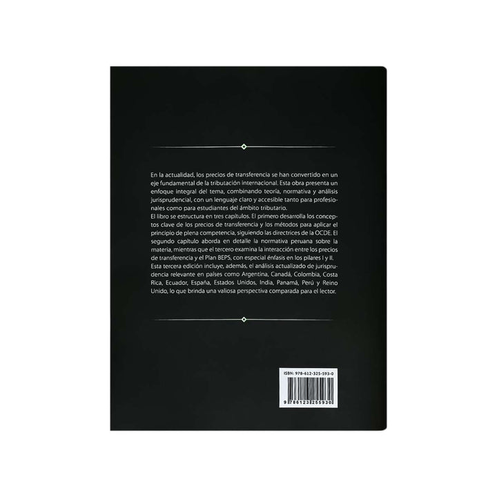 Contracubierta del libro Precios de Transferencia: Métodos, Ejemplos y Jurisprudencia (Edición 2025).