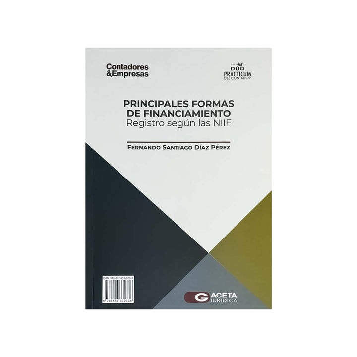 Cubierta del libro Principales Formas de Financiamiento: Registro según las NIIF.