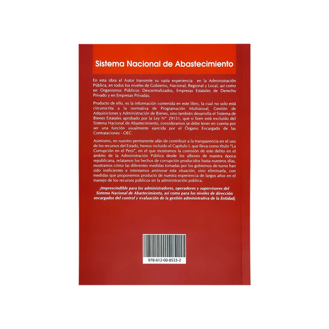 Contracubierta del  libro Sistema Nacional de Abastecimiento.