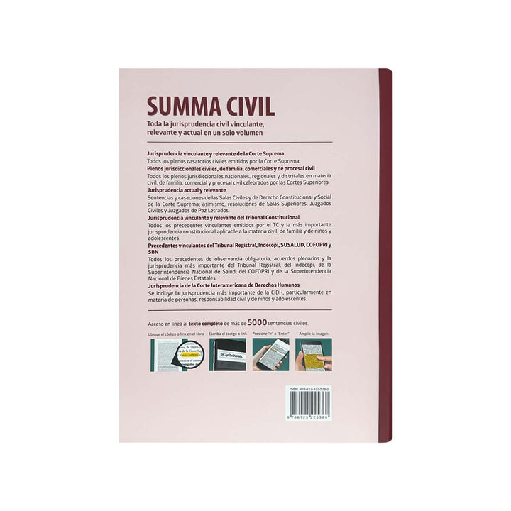 Contracubierta del libro Summa Civil 2024.