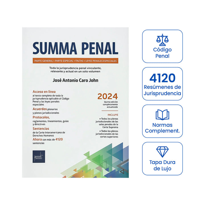 Cubierta del  libro Summa Penal 2024.