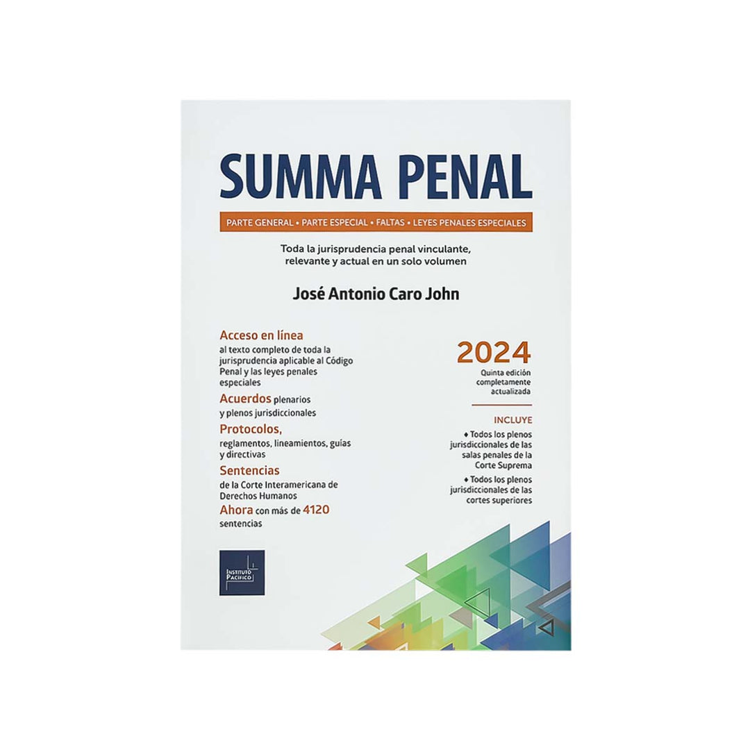 Cubierta del libro Summa Penal 2024.