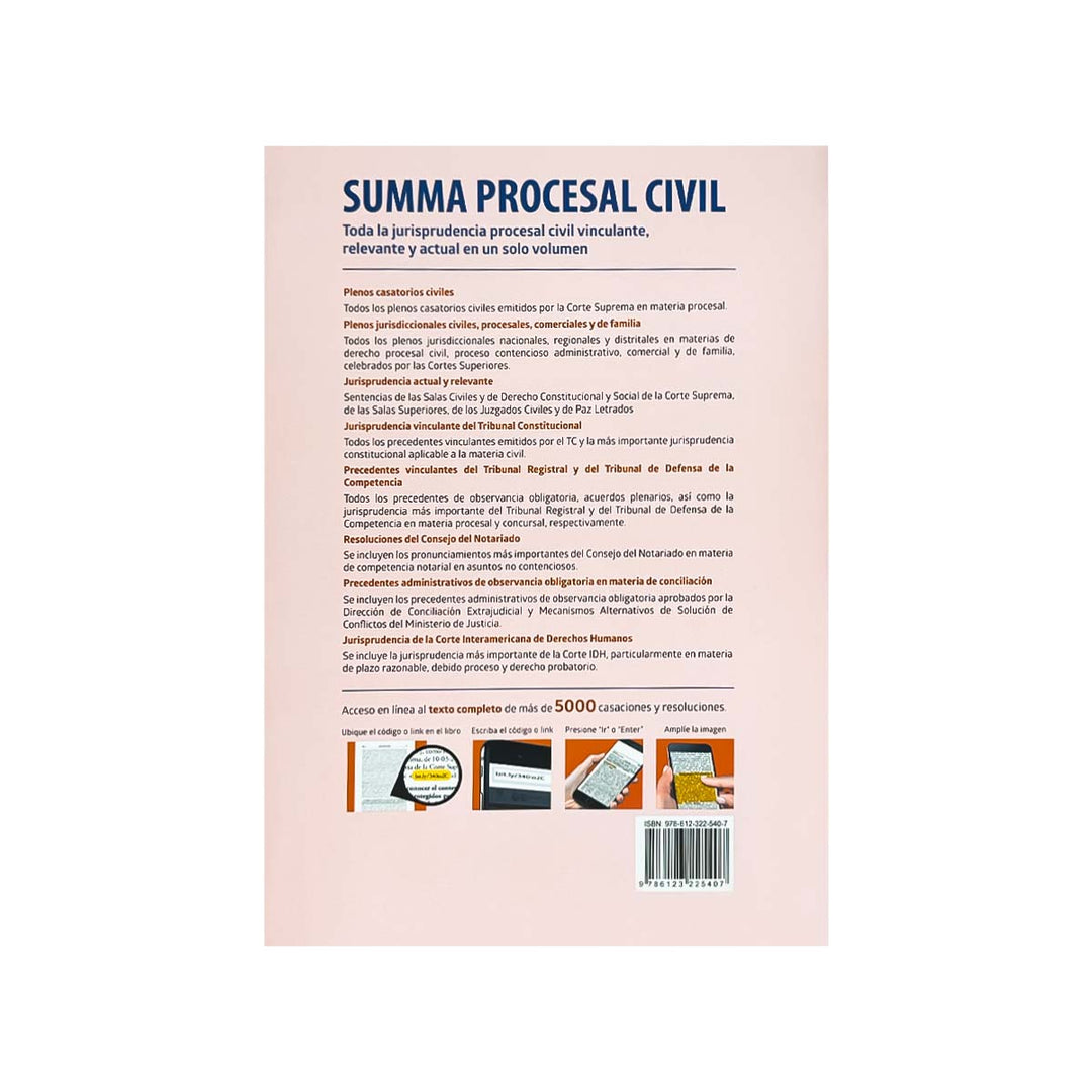 Summa Procesal Civil 2024: Código Procesal Civil + 5000 Casaciones y Resoluciones