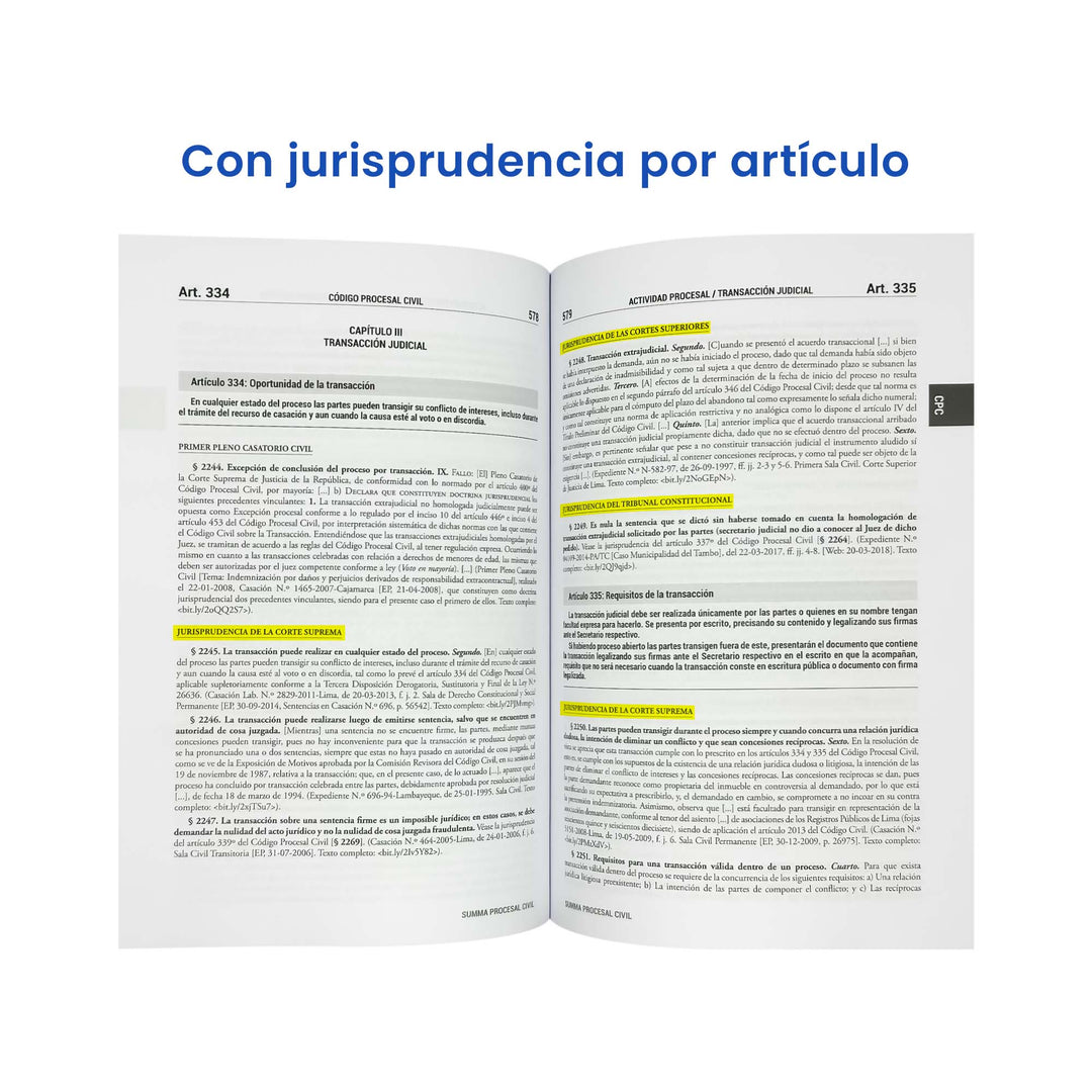 Summa Procesal Civil 2024: Código Procesal Civil + 5000 Casaciones y Resoluciones